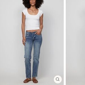 Women's Straight Leg Jeans - Blue